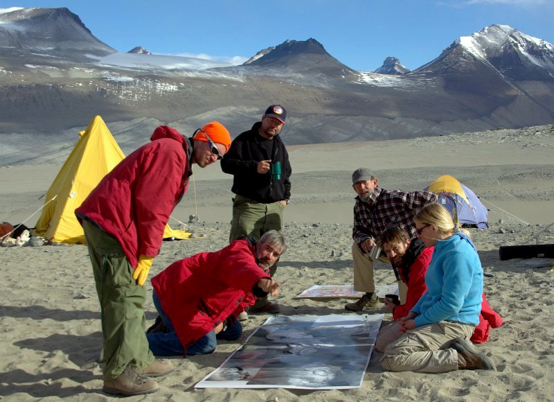Scientists in the McMurdo Dry Valleys.
